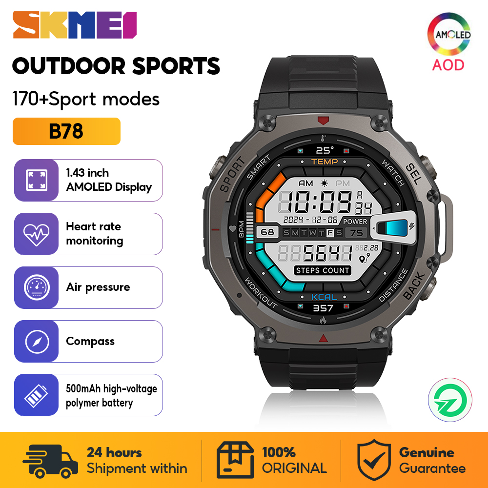 Smartwatch Watches For Girls - Relojes inteligentes deportivos militares SKMEI para