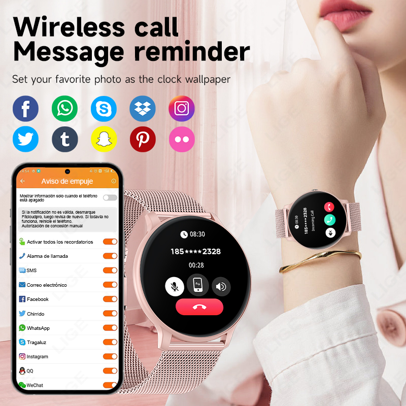 Reloj inteligente LIGE resiste - Watches Ladies Smartwatch reseña y precio